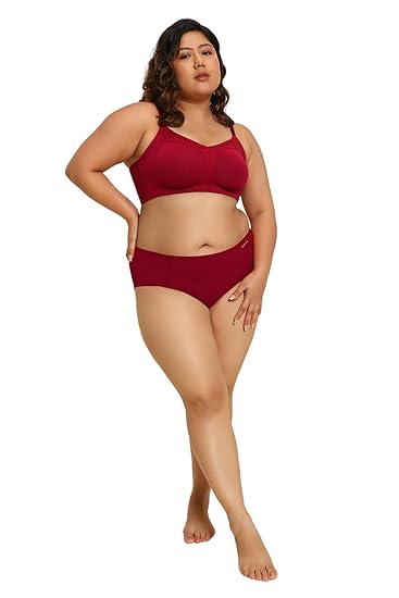 Van Heusen Women’s Cotton Non-Padded Wireless M-Frame Bra – Full Coverage, Anti-Bacterial, Side Support